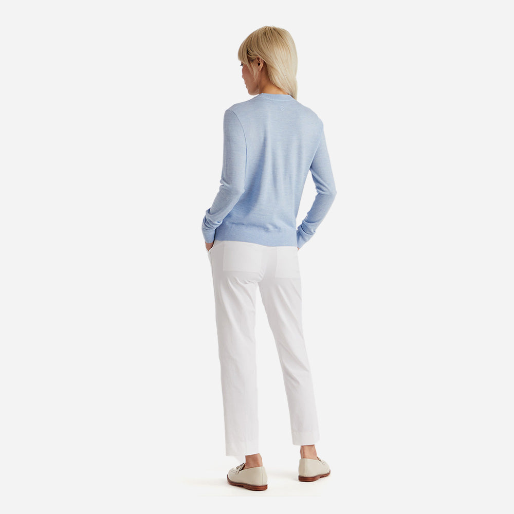 Áo Golf Tay Dài Nữ Gfore Talk Biridie To Me Crew - Xanh Dương - Supersports Vietnam