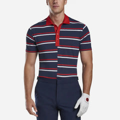 Áo Golf Tay Ngắn Nam Gfore Offset Stripe - Xanh Navy - Supersports Vietnam