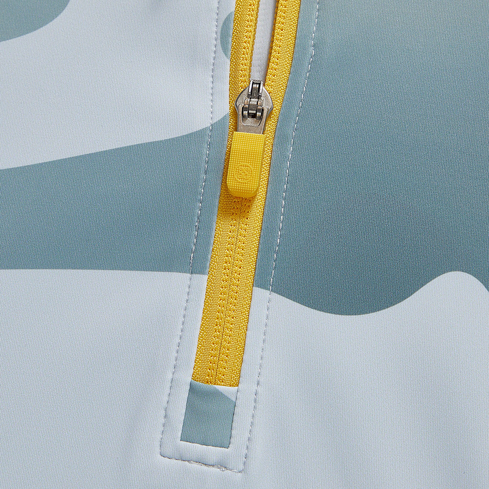 Áo Golf Tay Dài Nam Gfore Gradient Camo Quarter Zip Slim Fit Mid Layer - Xám - Supersports Vietnam