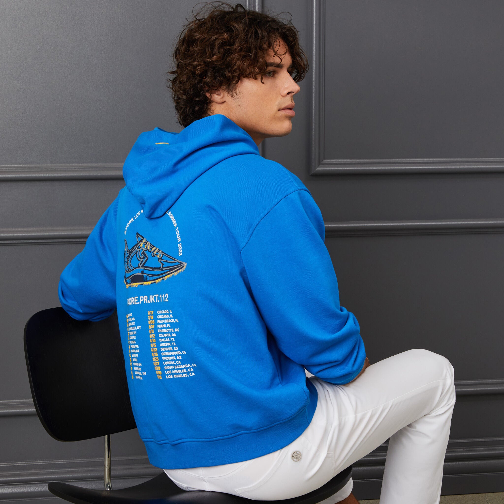 Áo Khoác Golf Unisex Gfore Oversized French Terry - Xanh Dương - Supersports Vietnam