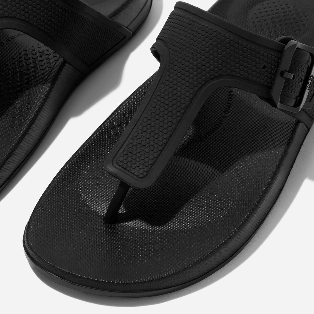 Dép Xỏ Ngón Nữ Fitflop Iqushion Adjustable Buckle - Đen - Supersports Vietnam
