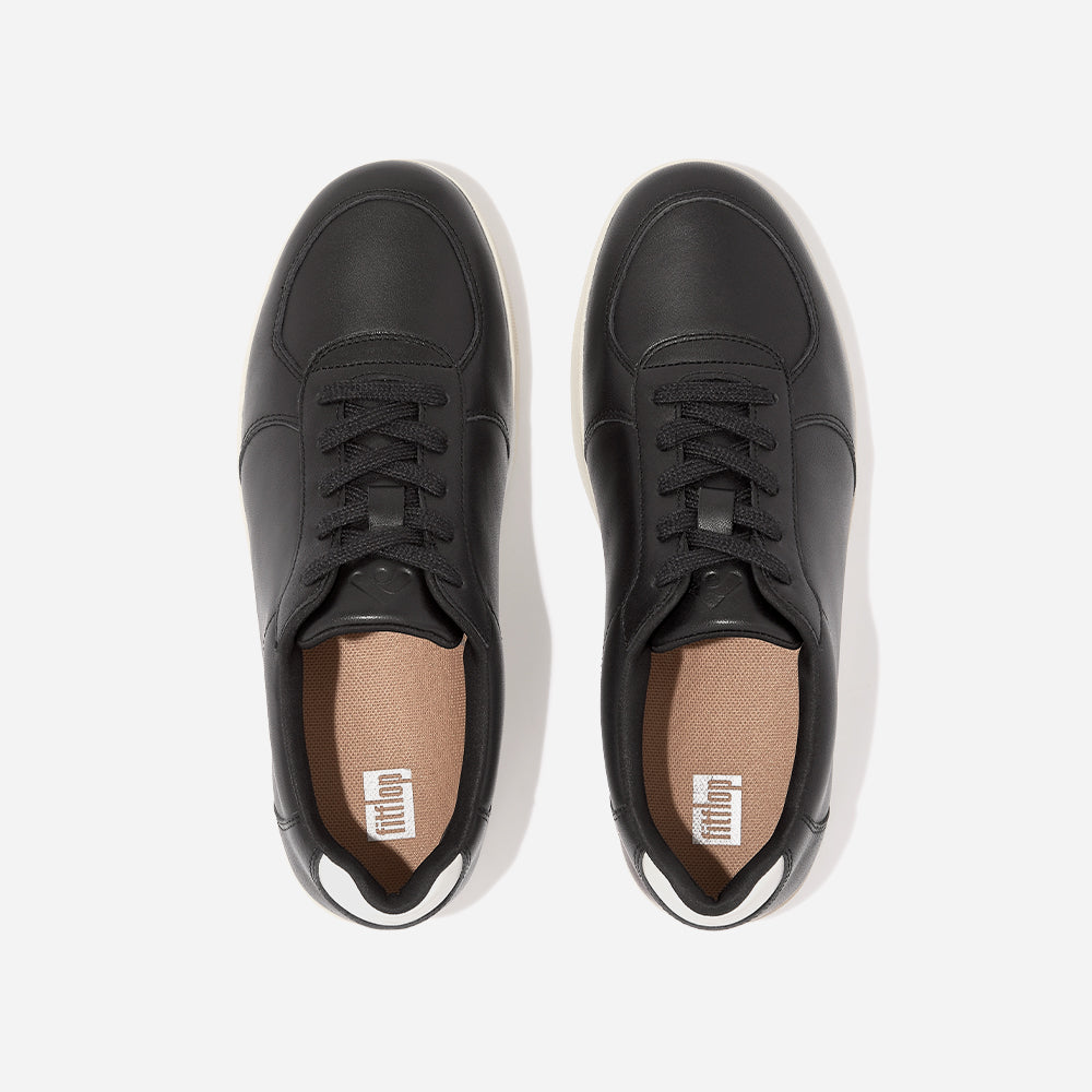 Giày Thể Thao Nữ Fitflop Rally Leather Panel - Đen - Supersports Vietnam