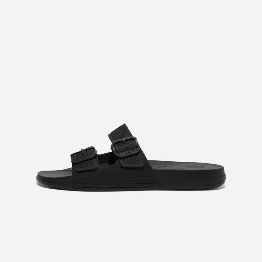 Dép Quai Ngang Nam Fitflop Iqushion Two-Bar Buckle - Đen