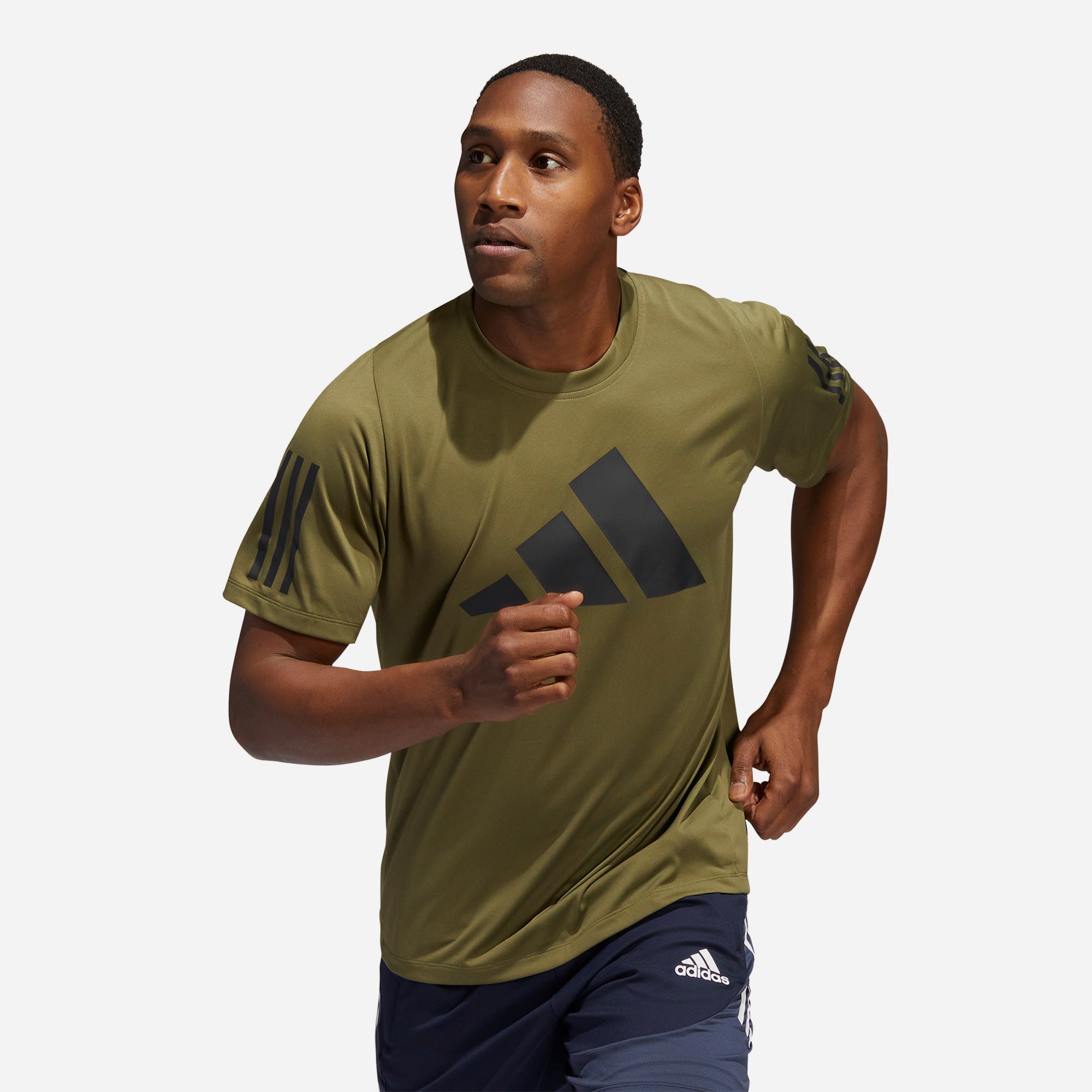 Áo Thun Thể Thao Nam Adidas Freelift 3 Bar - Xanh Quân Đội - Supersports Vietnam