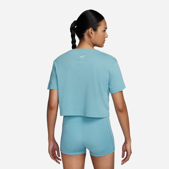 Áo Thun Tay Ngắn Nữ Nike Pro Shortsleeve Crop Fa24 - Xanh Dương