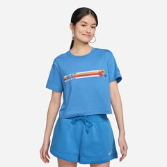 Áo Crop-Top Nữ Nike Sportwear - Xanh Dương - Supersports Vietnam