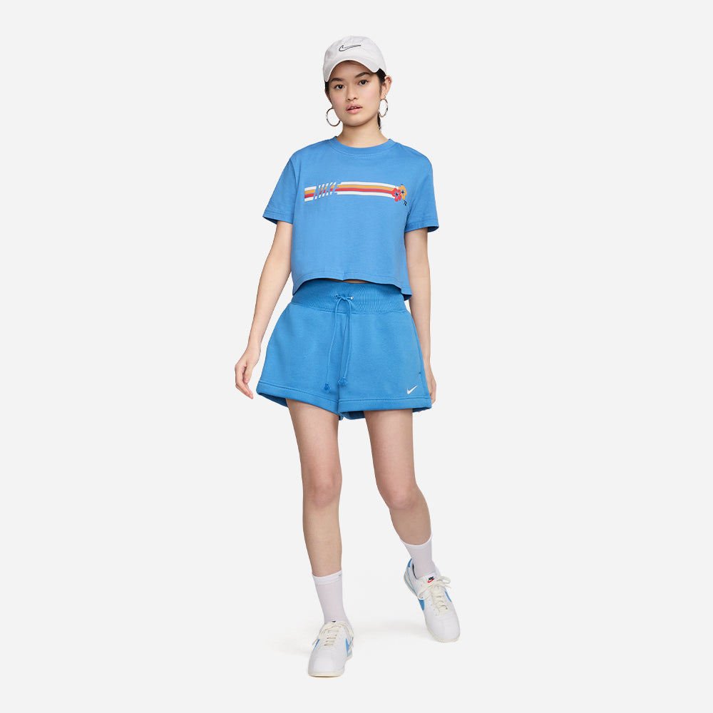 Áo Crop-Top Nữ Nike Sportwear - Xanh Dương - Supersports Vietnam