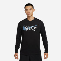 Áo Dài Tay Nam Nike Dri-Fit Tee Ls Swoosh - Đen - Supersports Vietnam