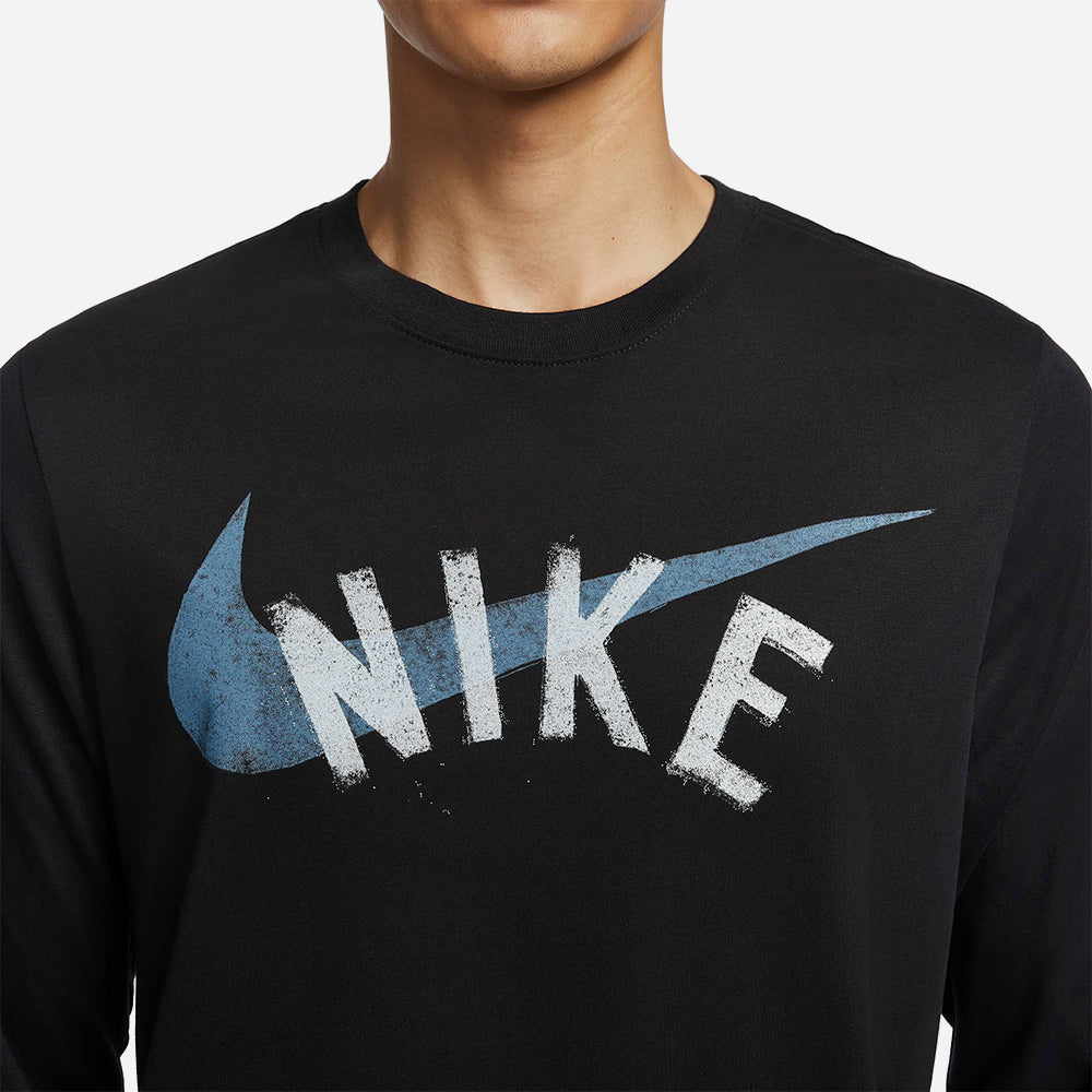 Áo Dài Tay Nam Nike Dri-Fit Tee Ls Swoosh - Đen - Supersports Vietnam