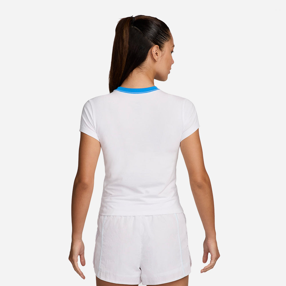 Áo Thun Nữ Nike Asw Chill Knit Slim Cropped - Trắng - Supersports Vietnam