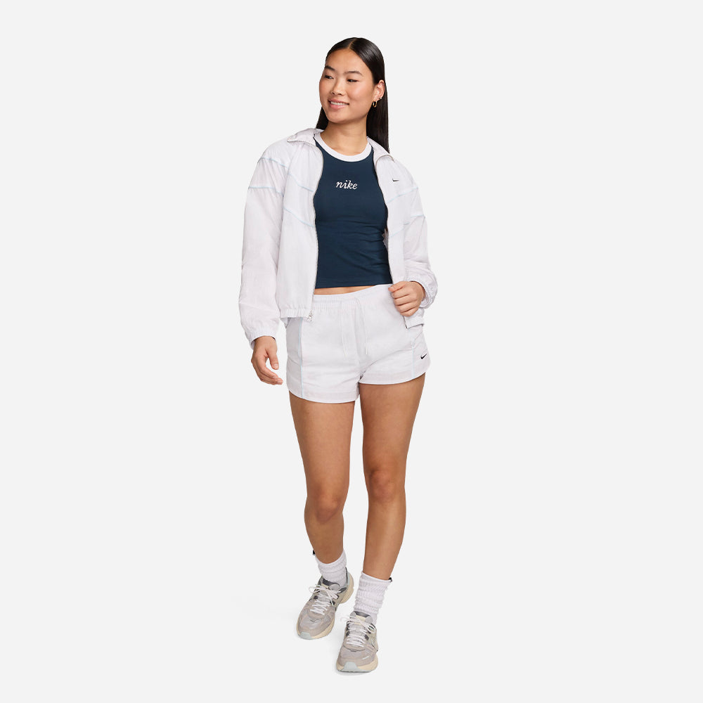 Áo Thun Nữ Nike Asw Chill Knit Slim Cropped - Xanh Navy - Supersports Vietnam