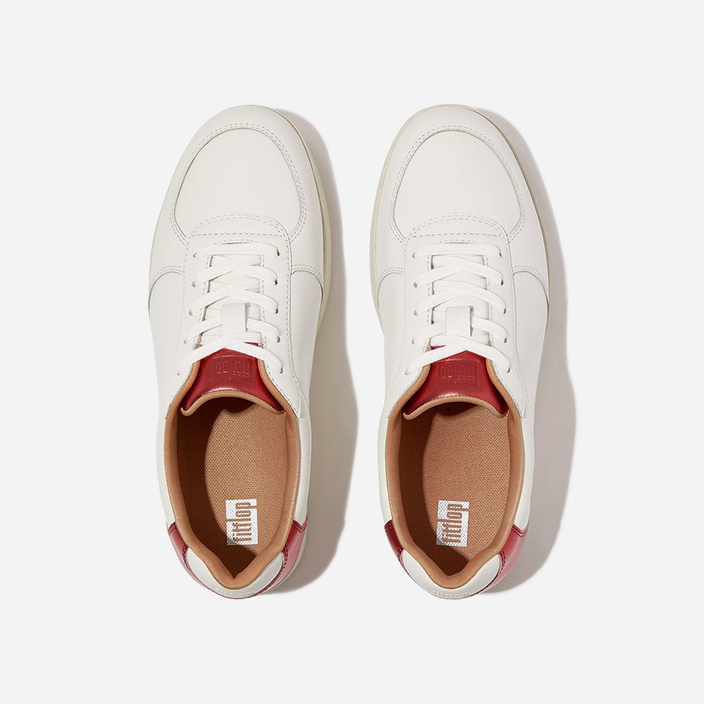 Giày Thể Thao Nữ Fitflop Rally Metallic-Backtab Leather Panel - Trắng - Supersports Vietnam