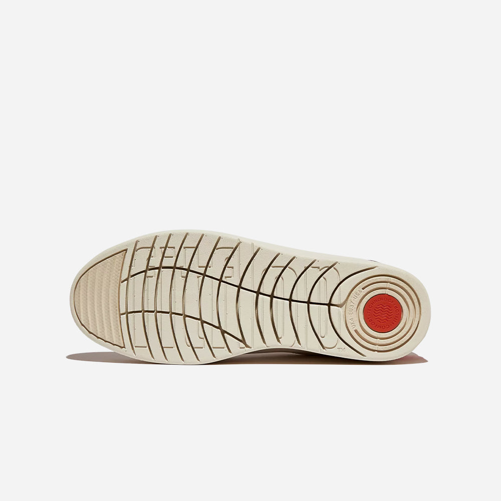 Giày Thể Thao Nữ Fitflop Rally Metallic-Backtab Leather Panel - Trắng - Supersports Vietnam