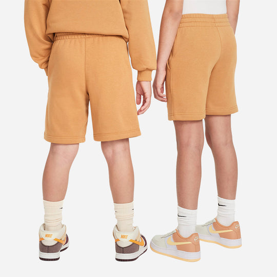 Quần Ngắn Trẻ Em Nike Club French Terry - Cam