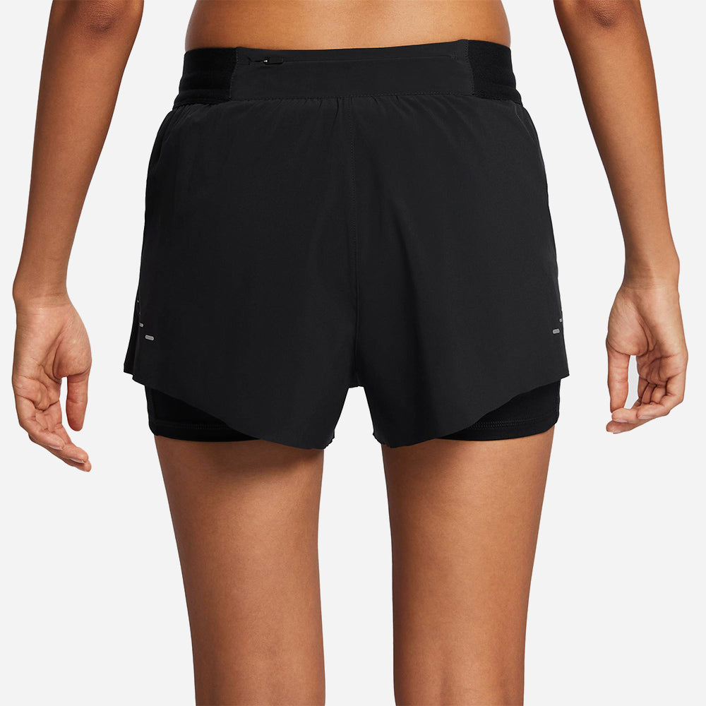 Quần Ngắn Nữ Nike Swift Dri-Fit Mid-Rise 2-In-1 - Đen - Supersports Vietnam