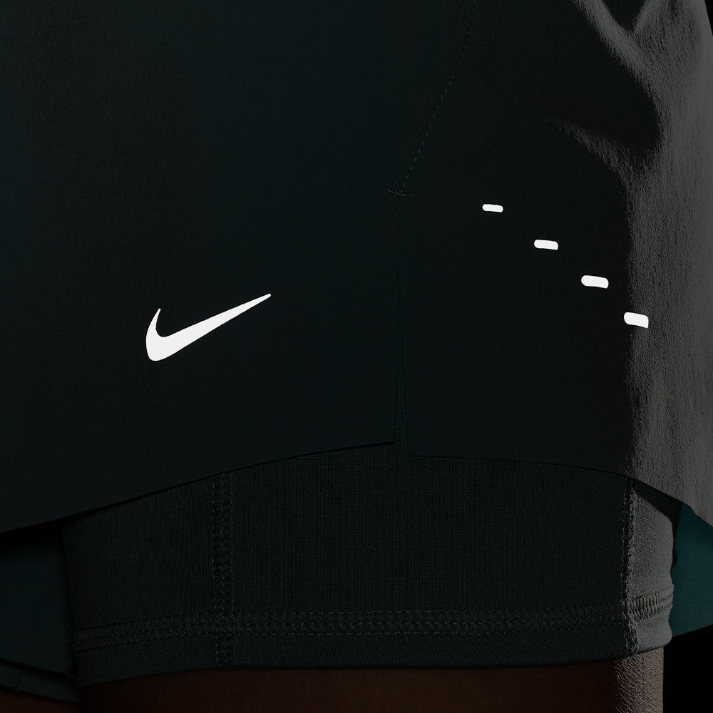 Quần Ngắn Thể Thao Nữ Nike Dri-Fit Mid-Rise 2-In-1 - Xanh Lá - Supersports Vietnam