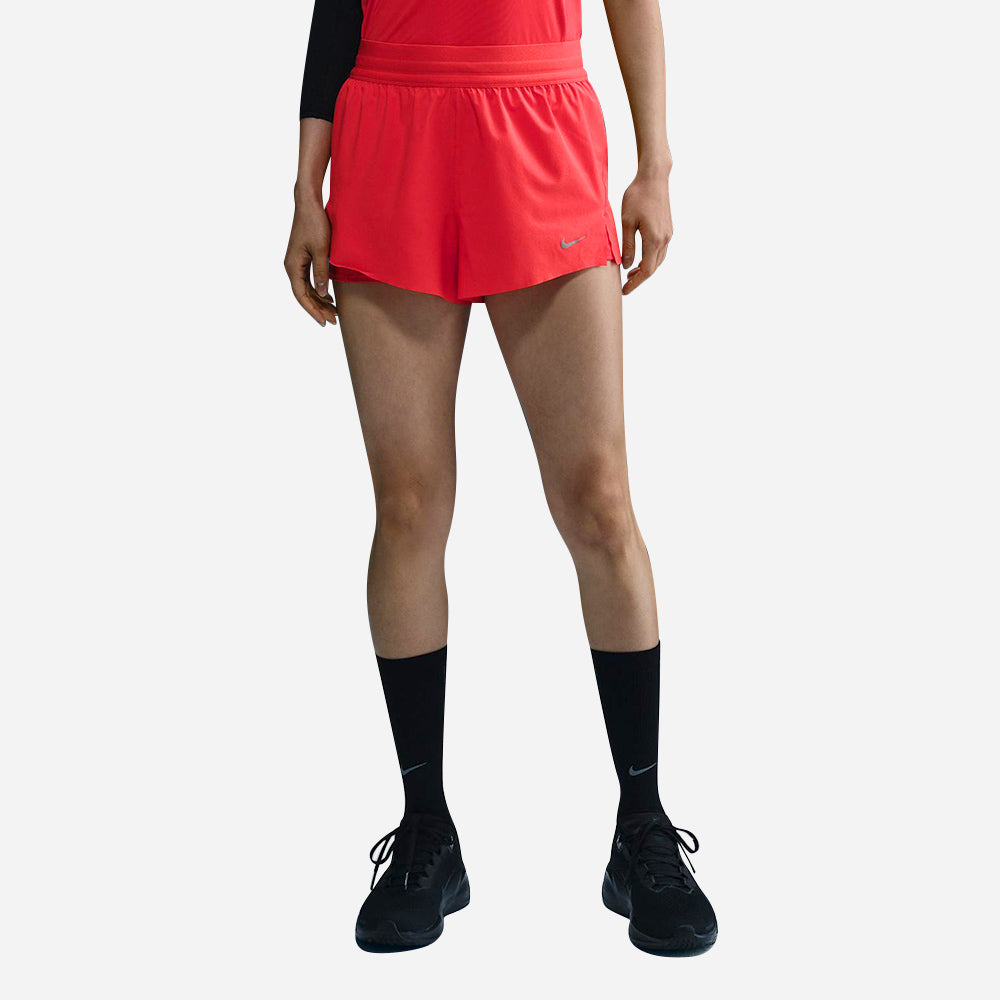Quần Ngắn Nữ Nike Swift Dri-Fit Mid-Rise 2-In-1 - Đỏ - Supersports Vietnam