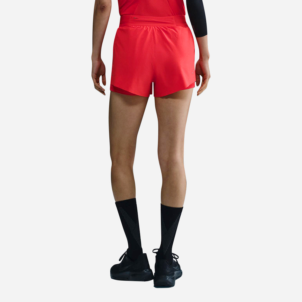 Quần Ngắn Nữ Nike Swift Dri-Fit Mid-Rise 2-In-1 - Đỏ - Supersports Vietnam