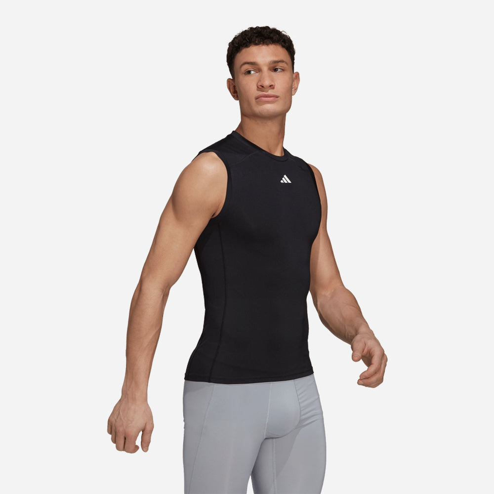 Áo Ba Lỗ Nam Adidas Techfit Training - Đen - Supersports Vietnam