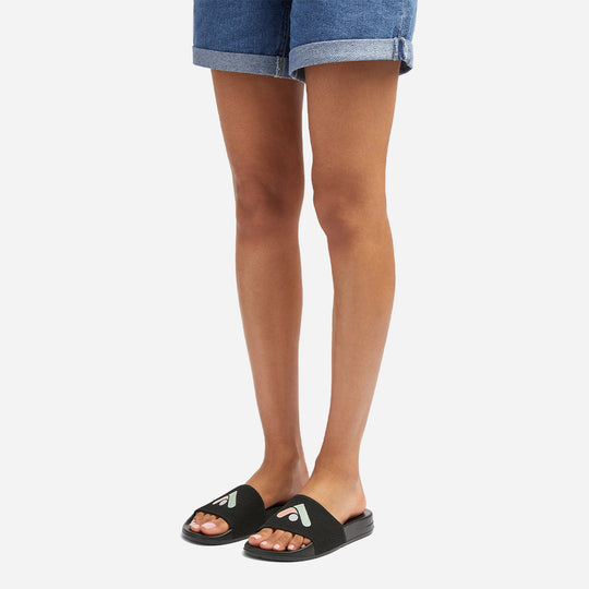 Dép Quai Ngang Nữ Fitflop Iqushion Arrow Knit - Đen