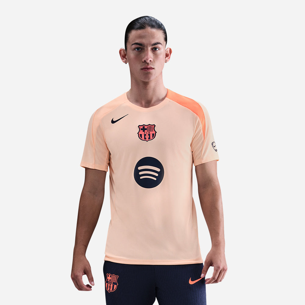 Áo Thun Nam Nike F.C. Barcelona Strike Dri-Fit Total 90 Knit - Cam San Hô - Supersports Vietnam