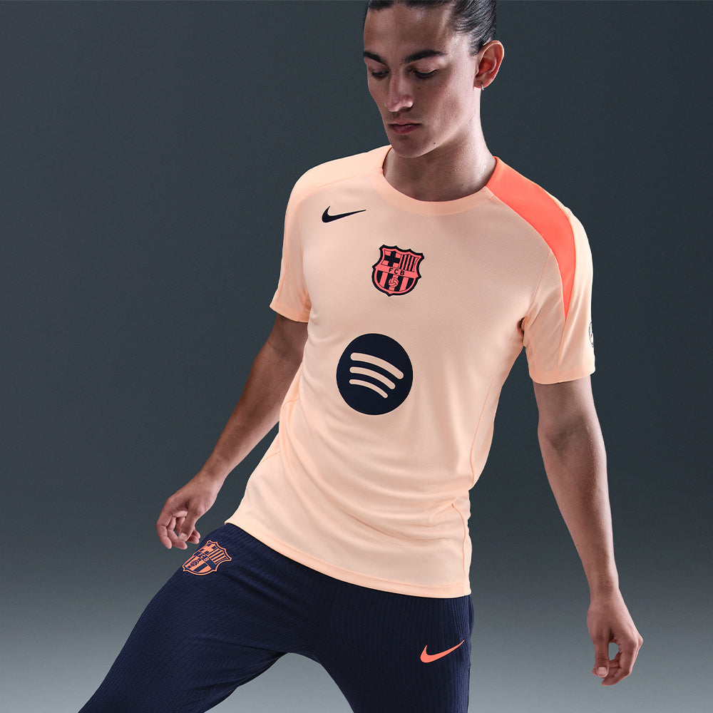 Áo Thun Nam Nike F.C. Barcelona Strike Dri-Fit Total 90 Knit - Cam San Hô - Supersports Vietnam
