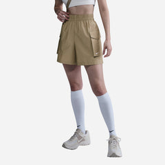 Quần Ngắn Thời Trang Nữ Nike Sportswear Essential Woven High-Waisted 5 Inch Cargo - Nâu - Supersports Vietnam