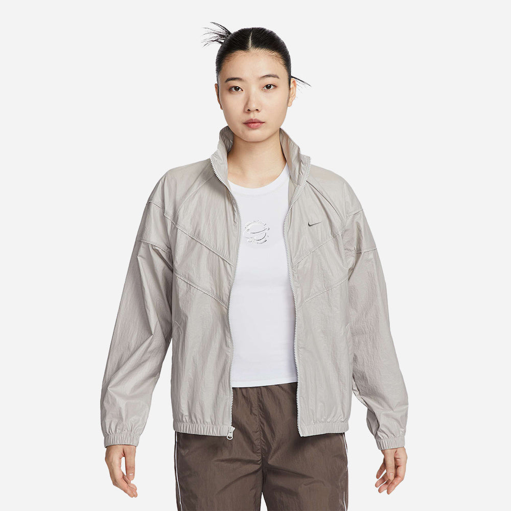 Áo Khoác Nữ Nike Windrunner Woven - Xám - Supersports Vietnam