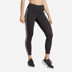 Quần Bó Nữ Adidas Train Essentials 3-Stripes High-Waisted 7/8 - Đen - Supersports Vietnam