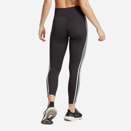 Quần Bó Nữ Adidas Train Essentials 3-Stripes High-Waisted 7/8 - Đen