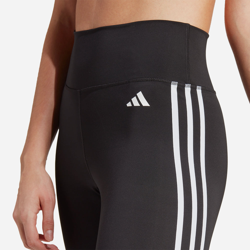Quần Bó Nữ Adidas Train Essentials 3-Stripes High-Waisted 7/8 - Đen - Supersports Vietnam