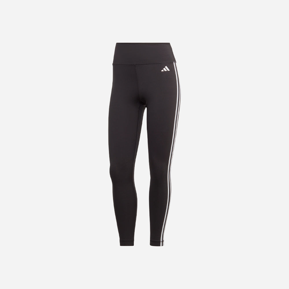 Quần Bó Nữ Adidas Train Essentials 3-Stripes High-Waisted 7/8 - Đen - Supersports Vietnam