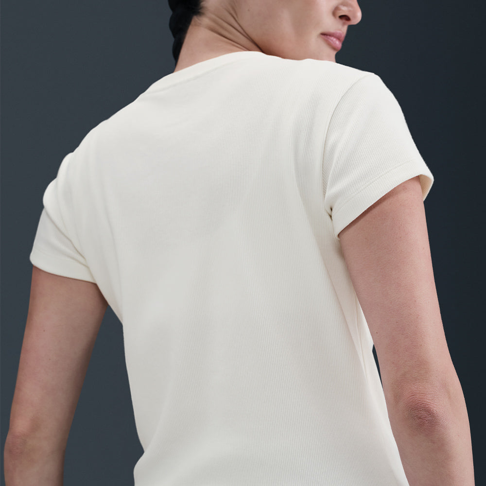 Áo Thun Nữ Nike Sportswear Tight Ribbed Short-Sleeve - Be - Supersports Vietnam