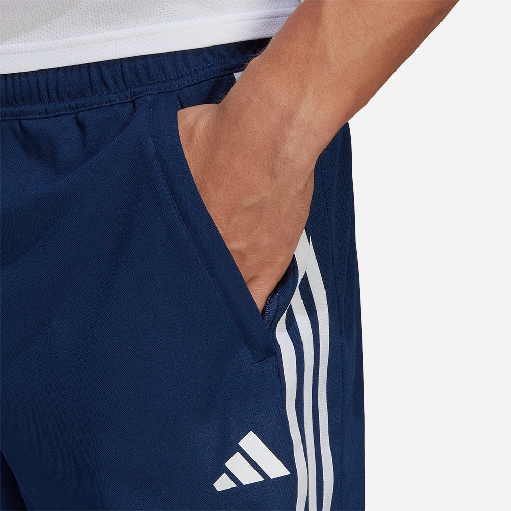 Quần Ngắn Nam Adidas Train Essentials Piqué 3-Stripes Training - Xanh Dương - Supersports Vietnam