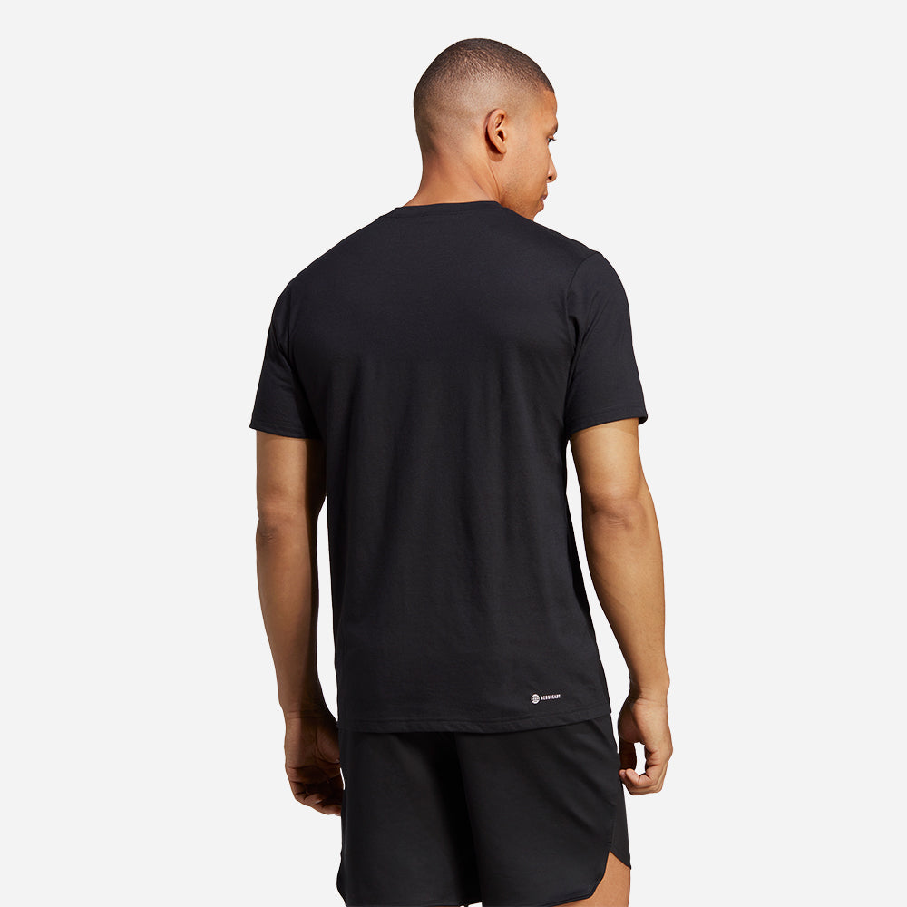 Áo Tay Ngắn Nam Adidas Train Essentials Feelready Logo - Đen - Supersports Vietnam