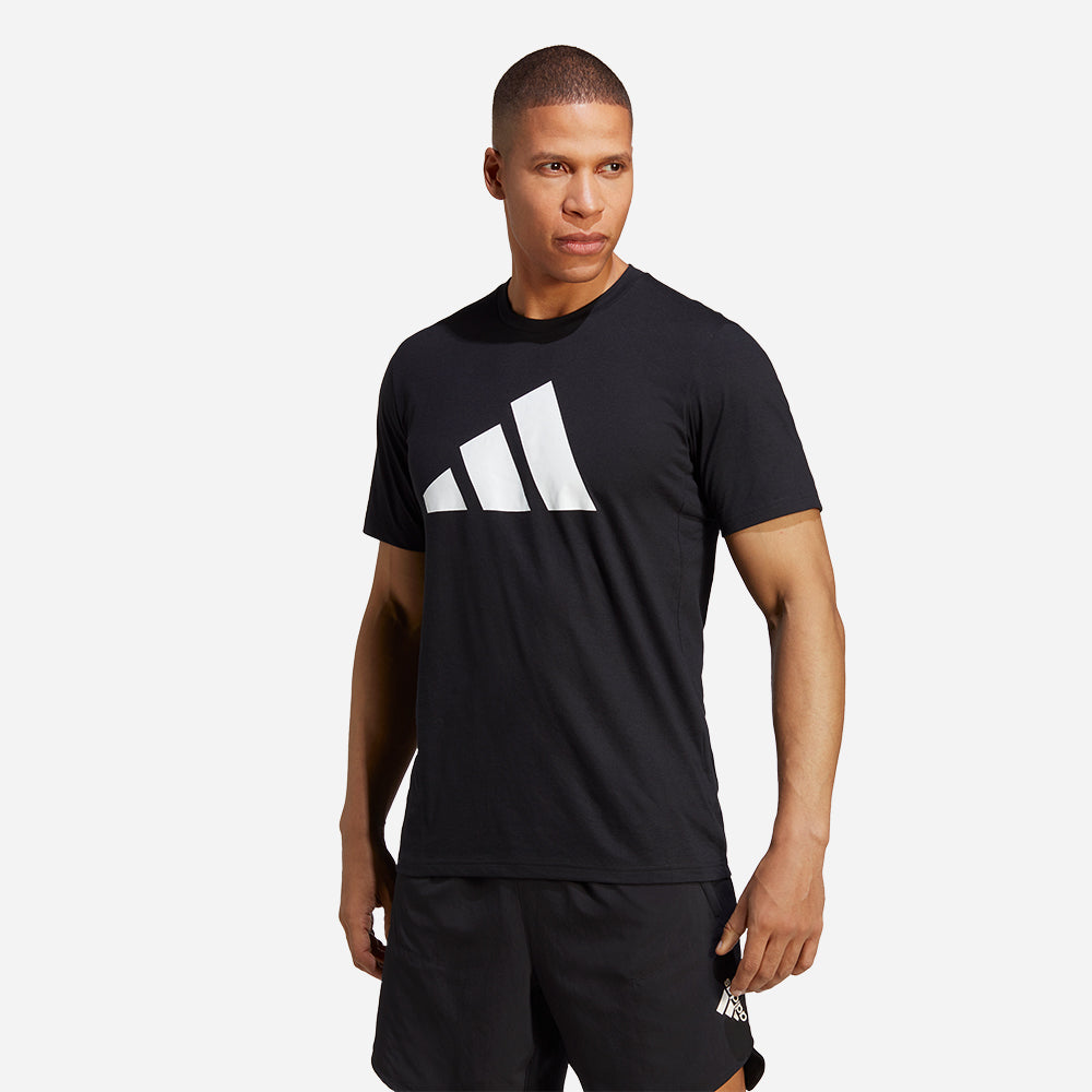 Áo Tay Ngắn Nam Adidas Train Essentials Feelready Logo - Đen - Supersports Vietnam