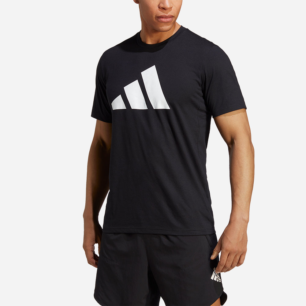 Áo Tay Ngắn Nam Adidas Train Essentials Feelready Logo - Đen - Supersports Vietnam