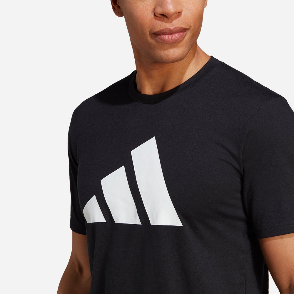 Áo Tay Ngắn Nam Adidas Train Essentials Feelready Logo - Đen - Supersports Vietnam