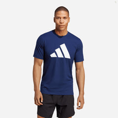 Áo Thun Tập Luyện Nam Adidas Train Essentials Feelready Logo - Xanh Dương - Supersports Vietnam