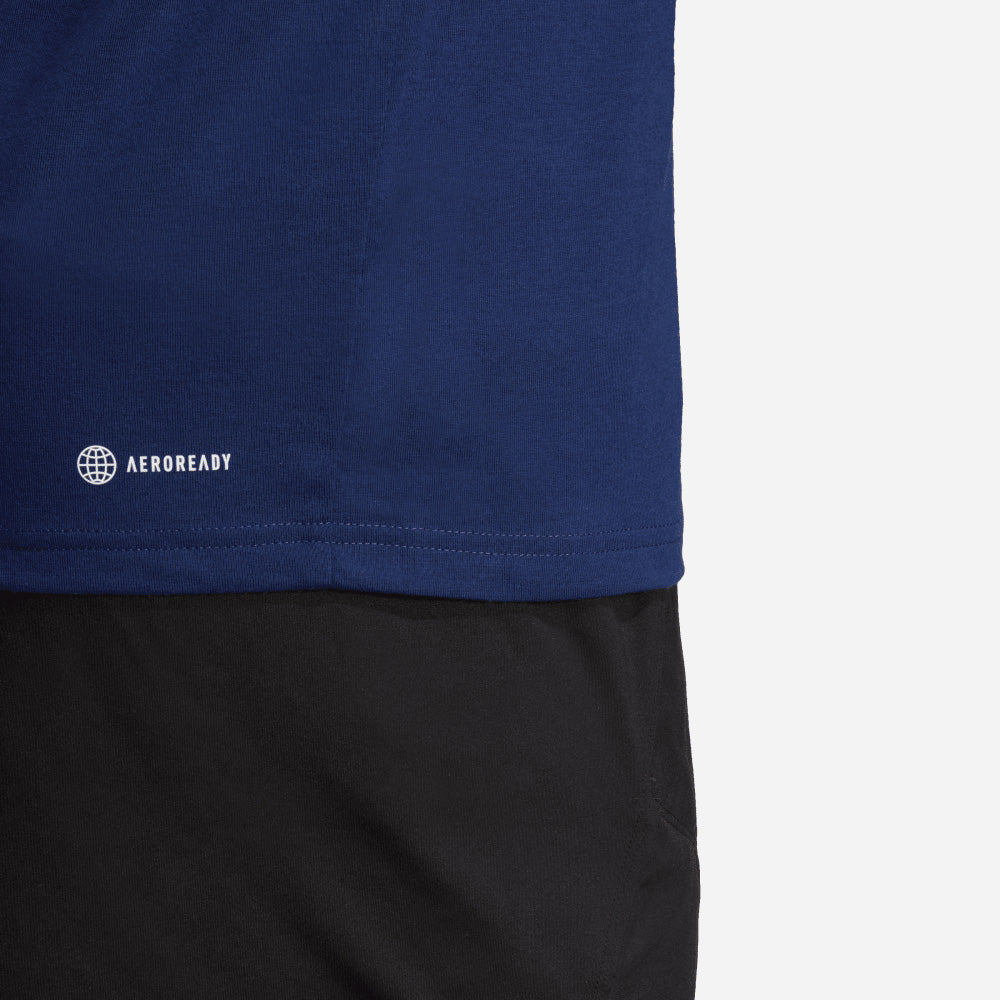 Áo Thun Tập Luyện Nam Adidas Train Essentials Feelready Logo - Xanh Dương - Supersports Vietnam