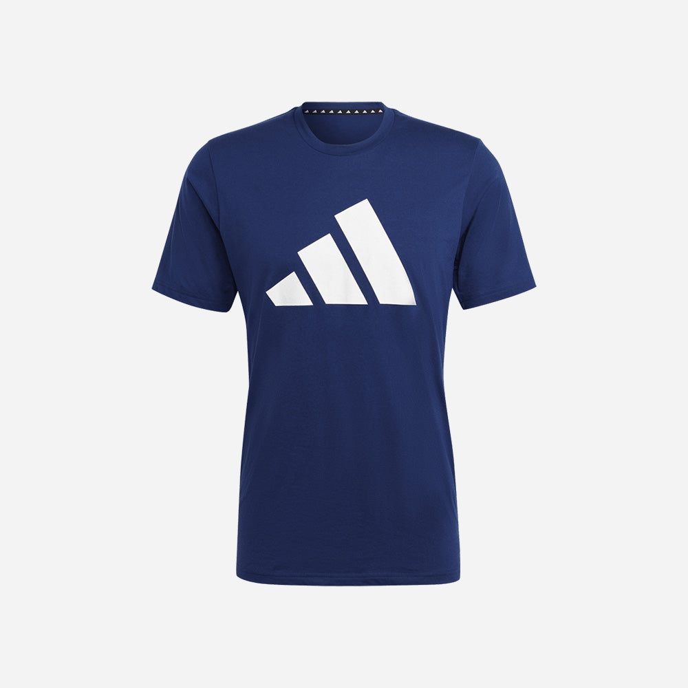 Áo Thun Tập Luyện Nam Adidas Train Essentials Feelready Logo - Xanh Dương - Supersports Vietnam