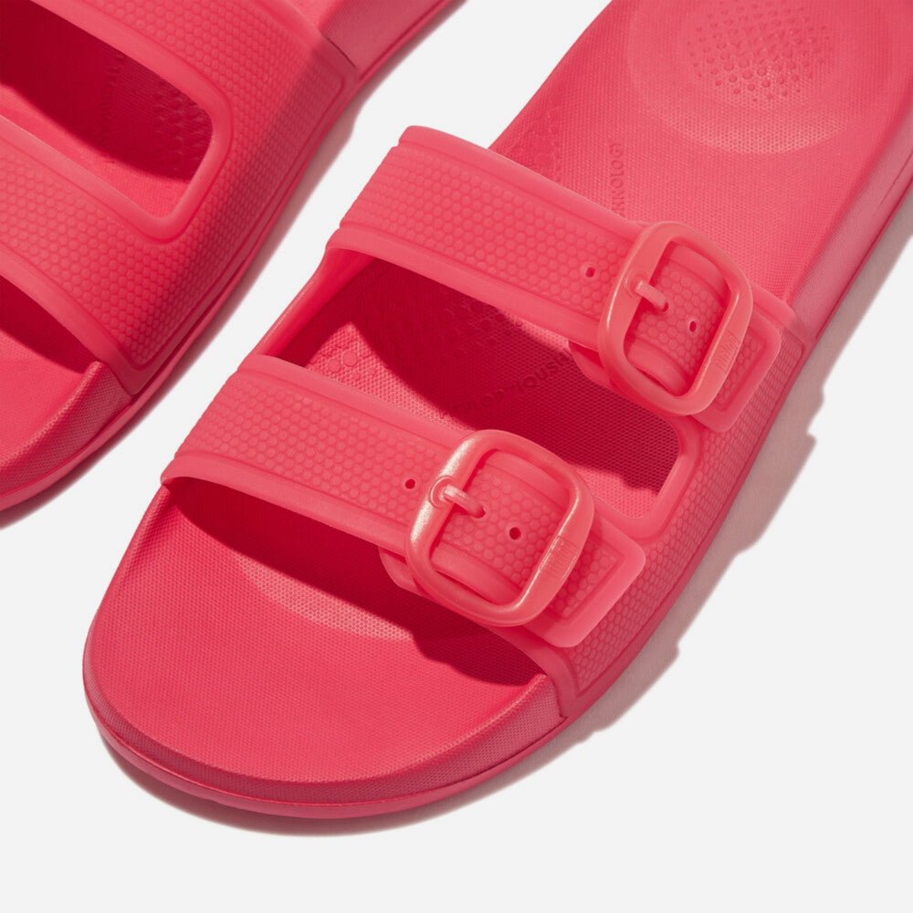 Dép Quai Ngang Nữ Fitflop Iqushion Translucent Two-Bar Buckle - Đỏ - Supersports Vietnam