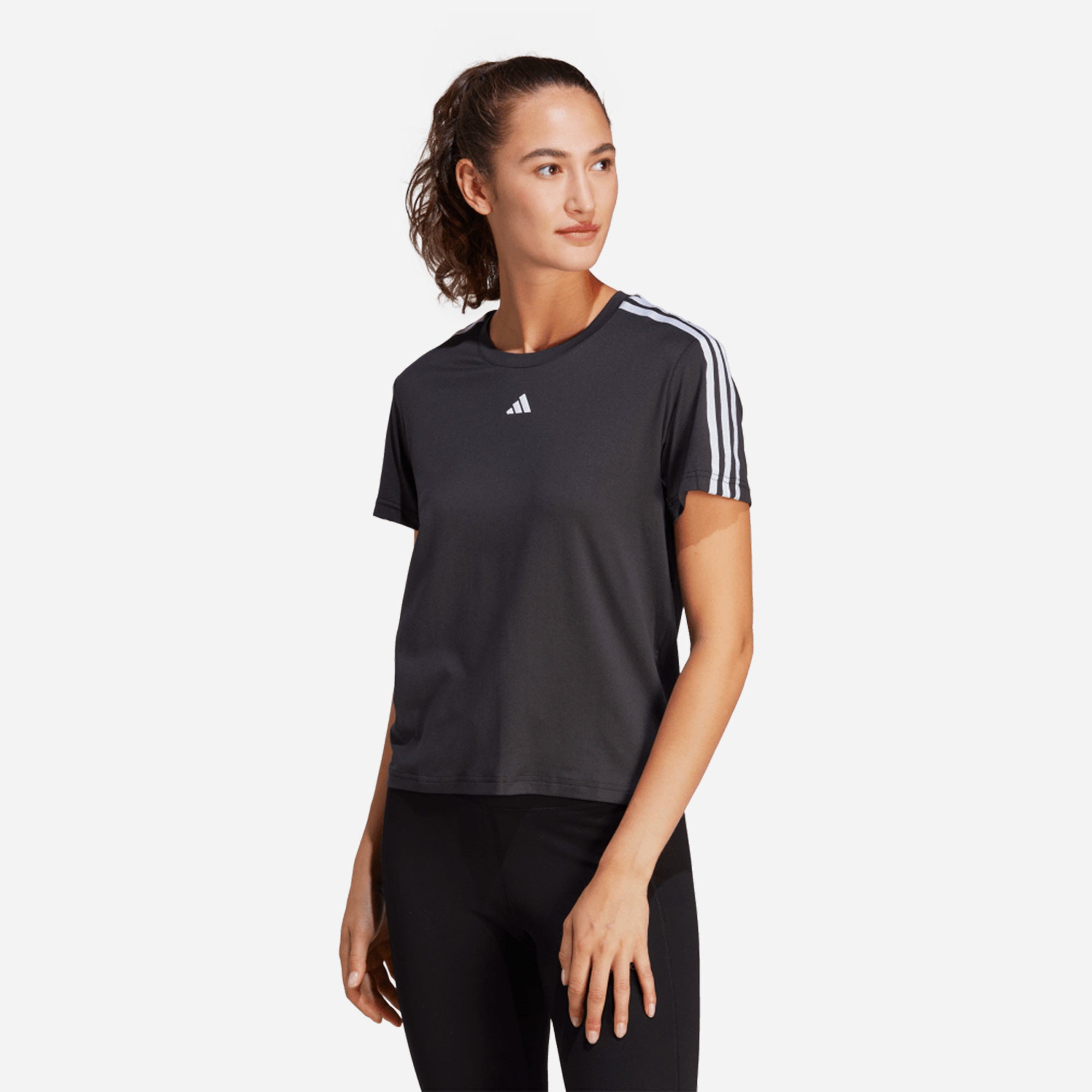 Áo Thun Tập Luyện Nữ Adidas Aeroready Train Essentials 3-Stripes - Đen - Supersports Vietnam