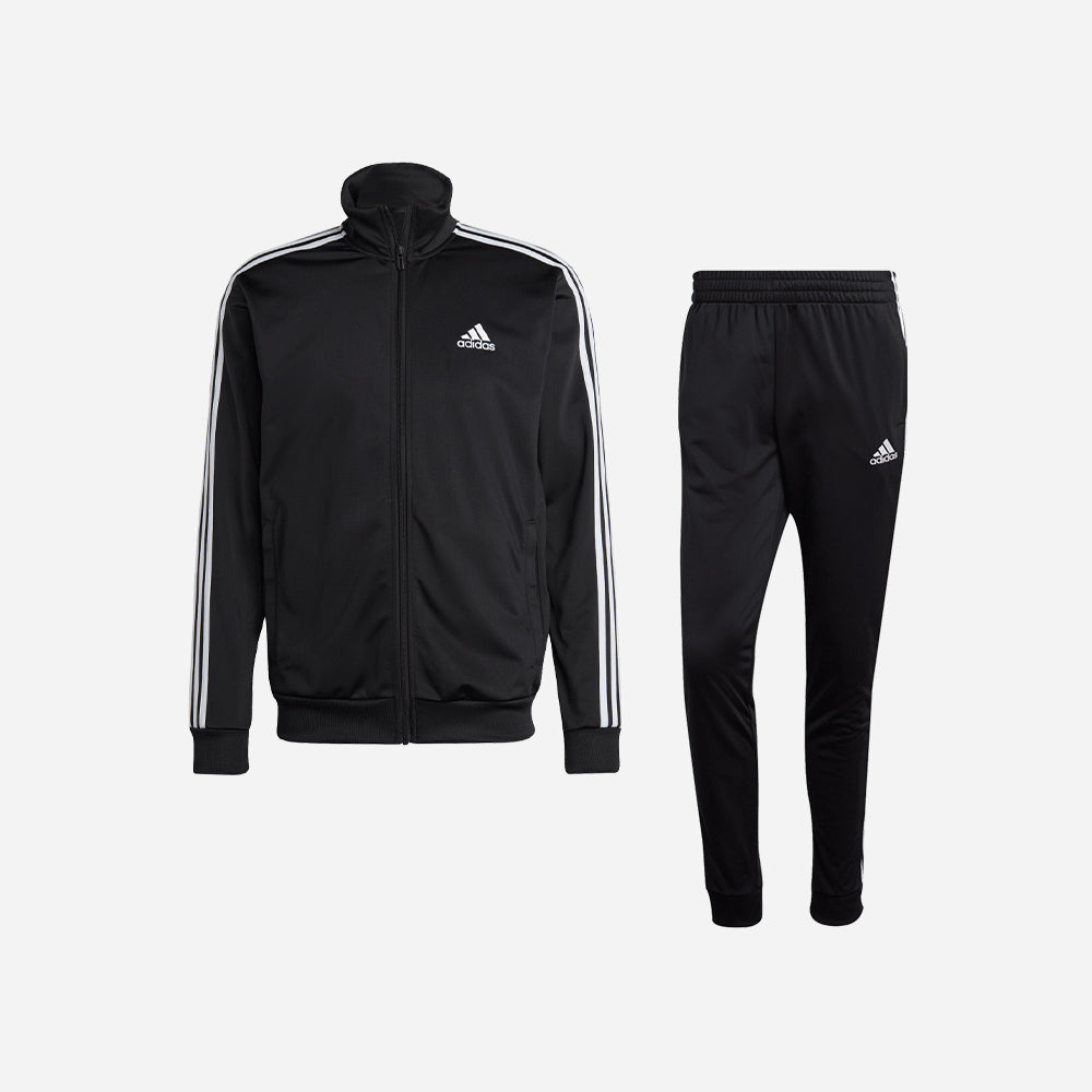 Set Quần Áo Nam Adidas Basic 3-Stripes Tricot Tracksuit - Đen