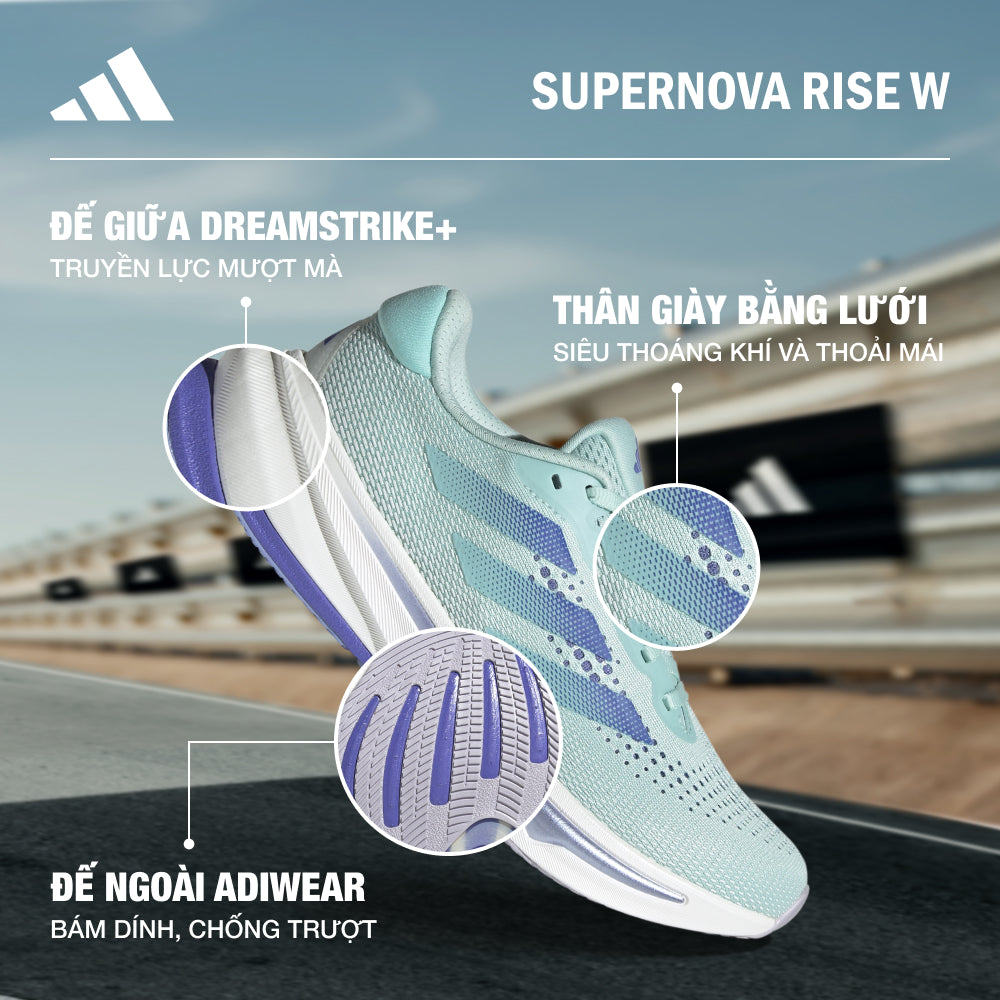 Giày Chạy Bộ Nữ Adidas Supernova Rise - Xanh Dương - Supersports Vietnam
