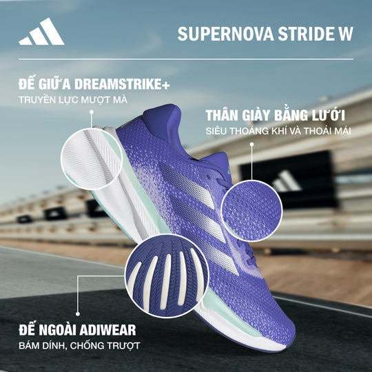 Giày Chạy Bộ Nữ Adidas Supernova Stride - Xanh Dương
