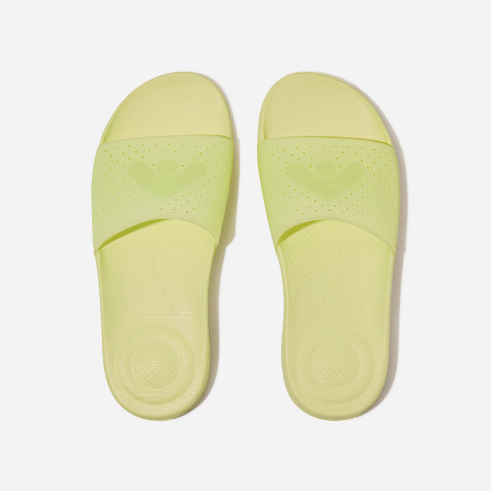 Dép Quai Ngang Nữ Fitflop Iqushion Arrow Translucent Perf Pool - Vàng Chanh - Supersports Vietnam