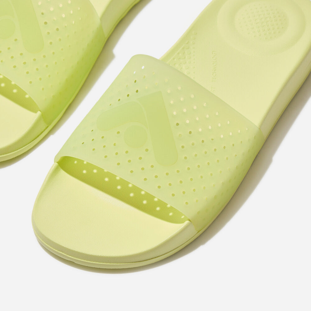 Dép Quai Ngang Nữ Fitflop Iqushion Arrow Translucent Perf Pool - Vàng Chanh - Supersports Vietnam