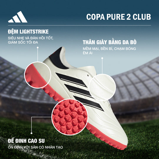 Giày Đá Bóng Unisex Adidas Copa Pure 2 Club Tf (Dành Cho Sân Cỏ Nhân Tạo) - Trắng