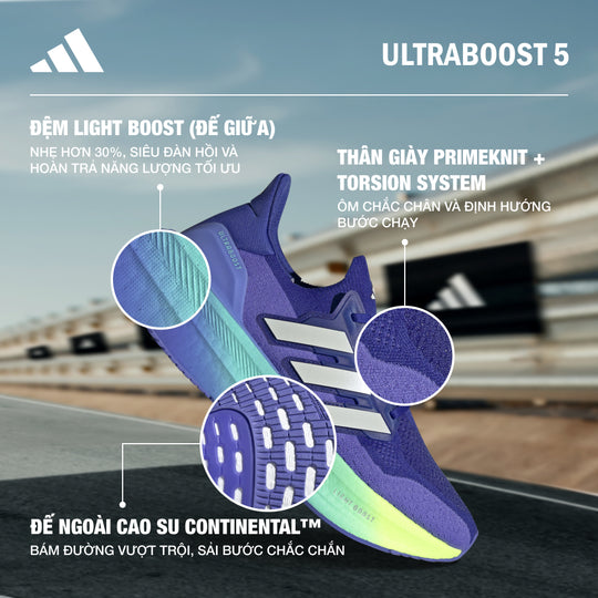Giày Chạy Bộ Nam Adidas Ultraboost 5 - Xanh Dương